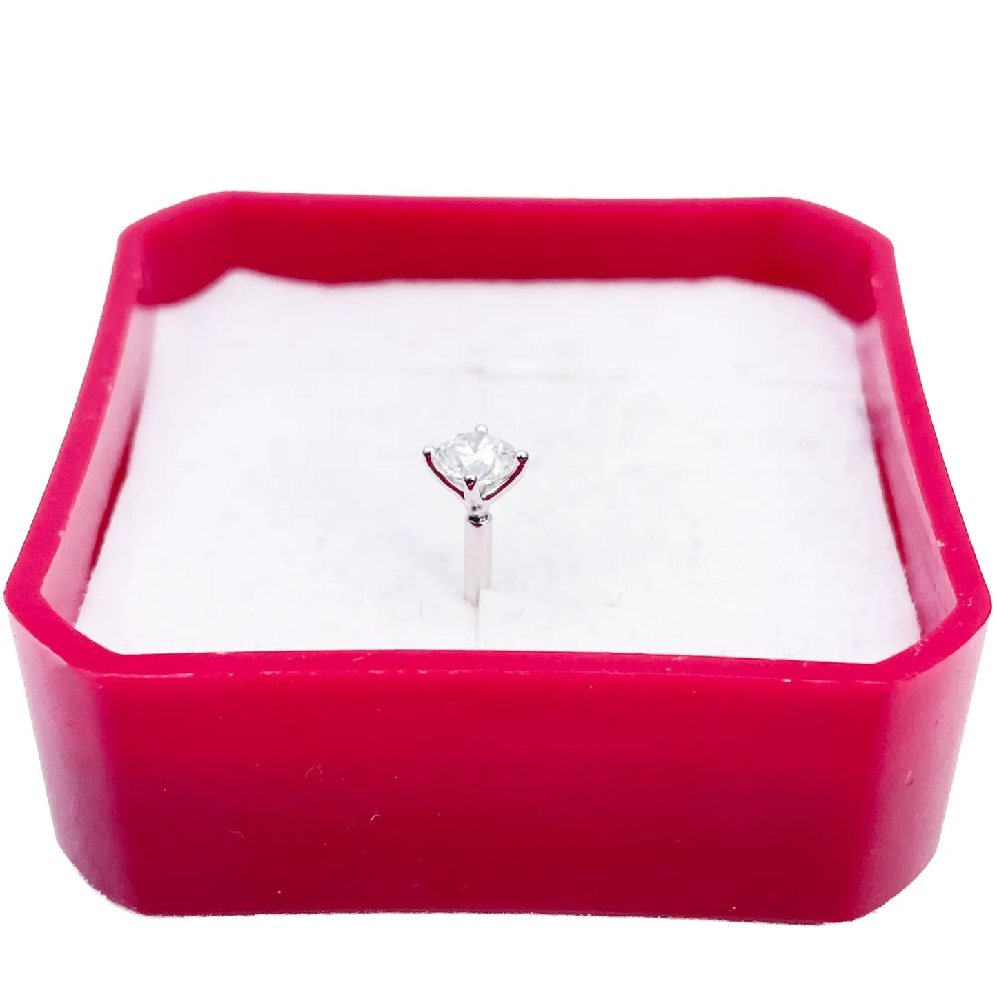 18ct Gold Natural Round Diamond Nose Stud Pin 0.20ct 4 Claw Certified 3.7mm Wide Body Piercings