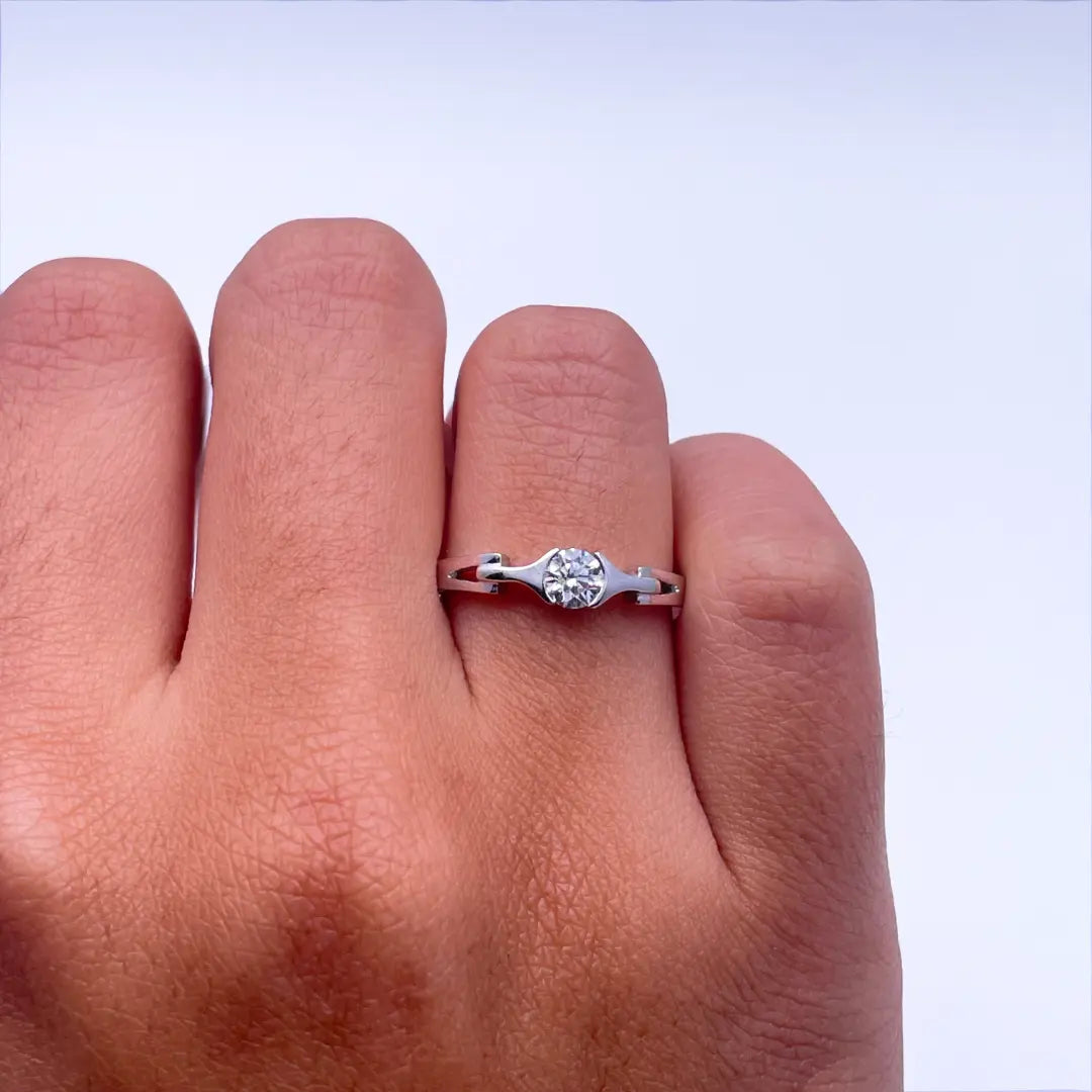 18ct White Gold Diamond Solitaire Ring 0.26ct Diamond Ring