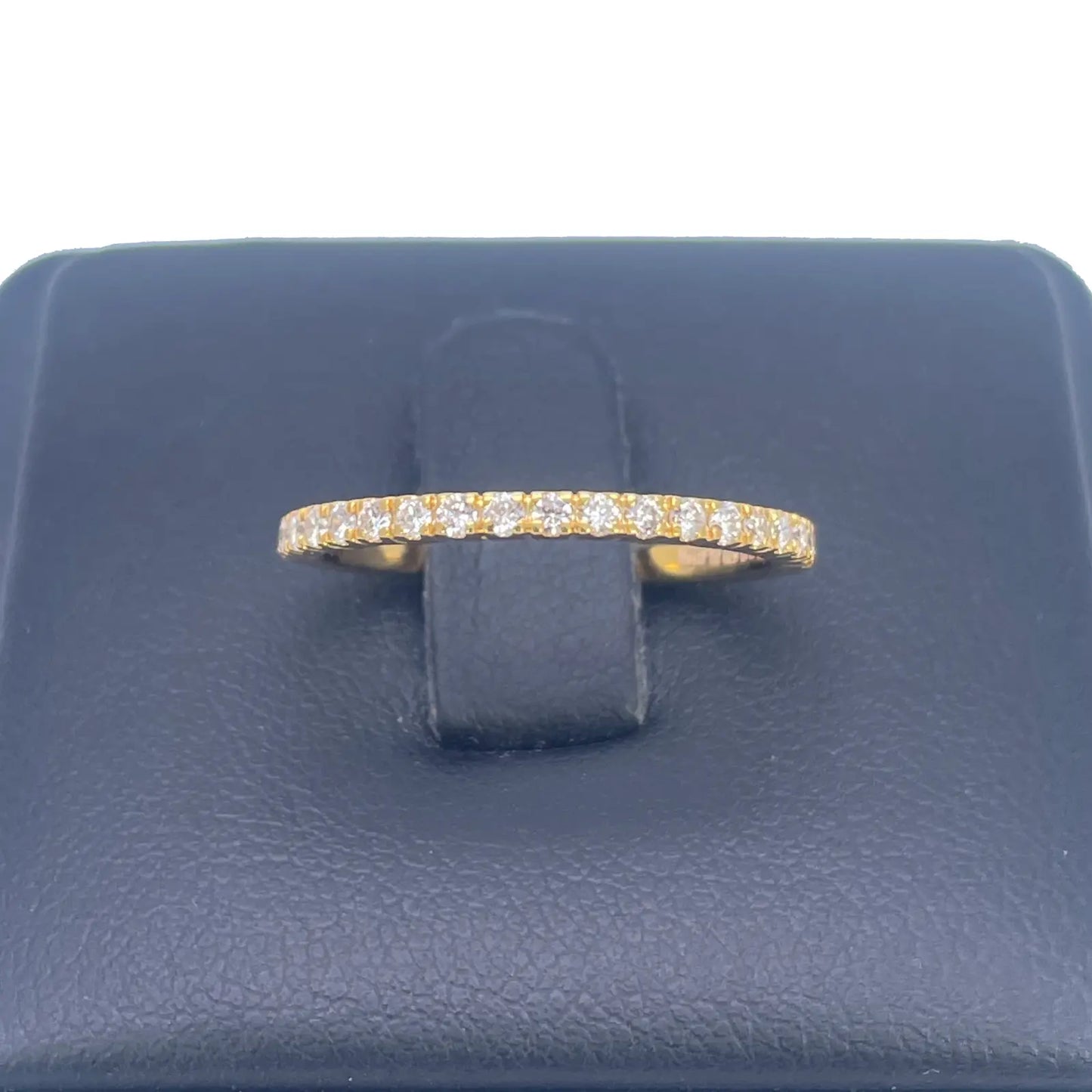 18ct Yellow Gold Round Diamond Half Eternity Band Claw Set 0.26ct  Diamond Ring