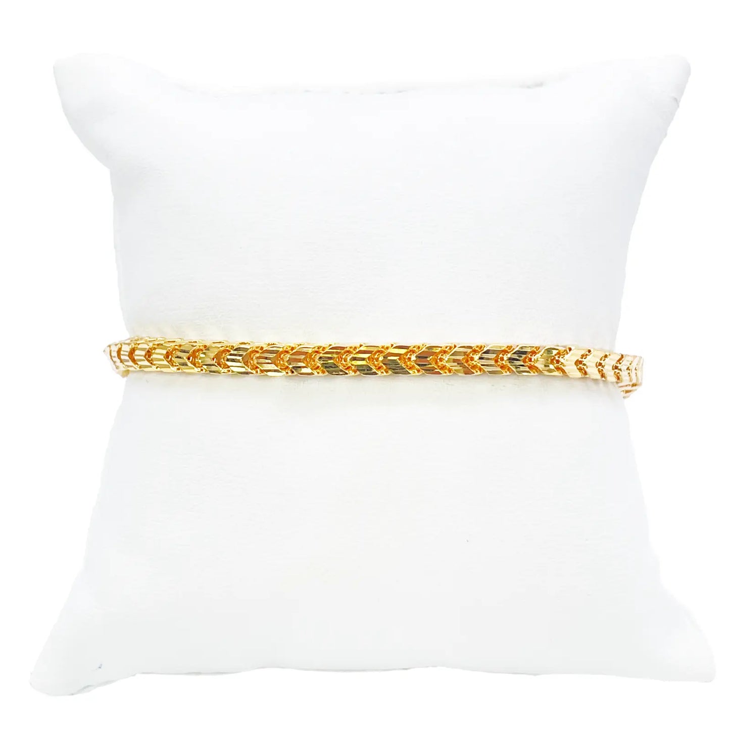 22ct Gold Bracelet Franco Diamond Cut High Polished Lightweight 8.5 Inches 