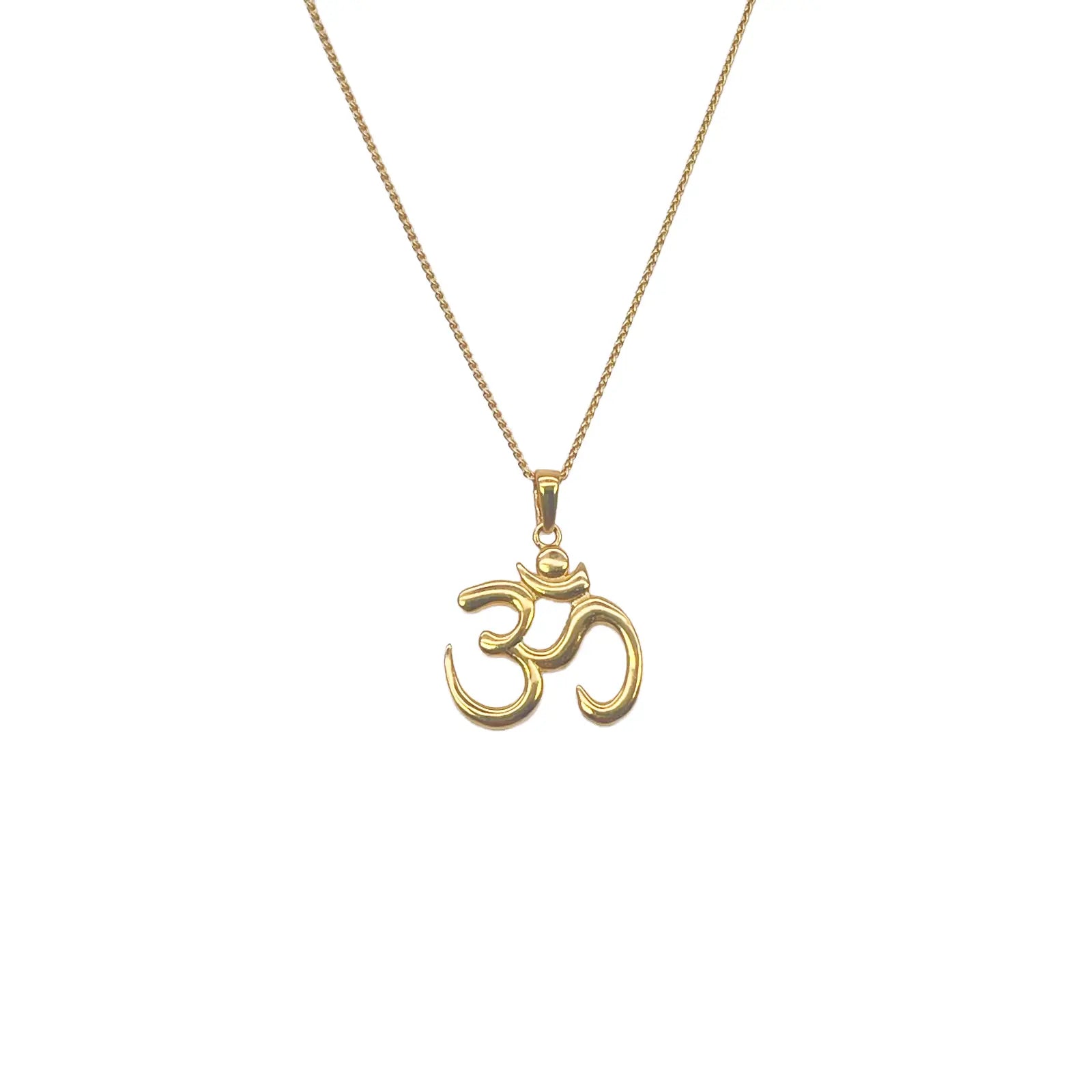 22ct Gold Classic Om Pendant High Polished 20x14mm 