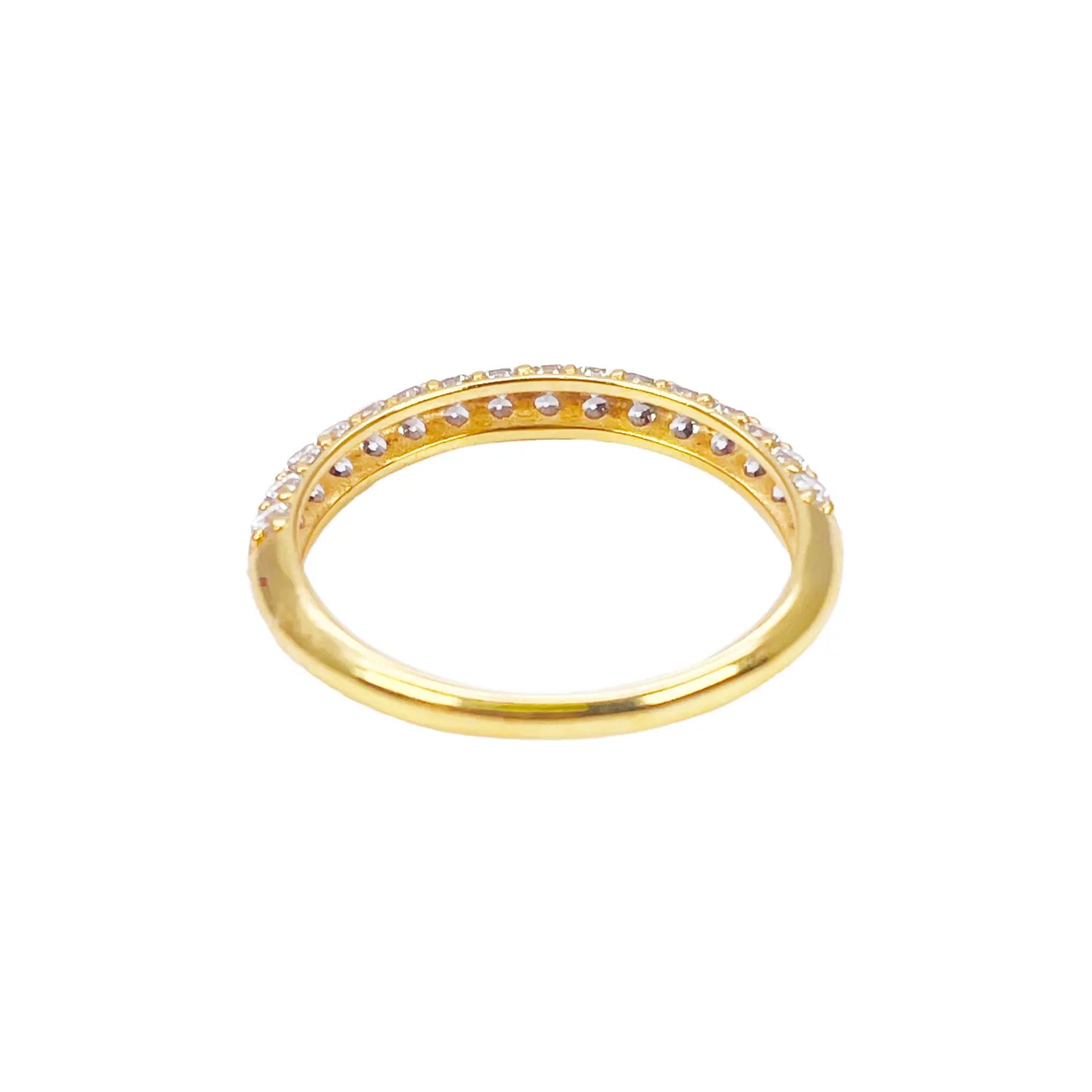 22ct Yellow Gold 4-Claw Half Eternity Engagement Ring & Matching Band 