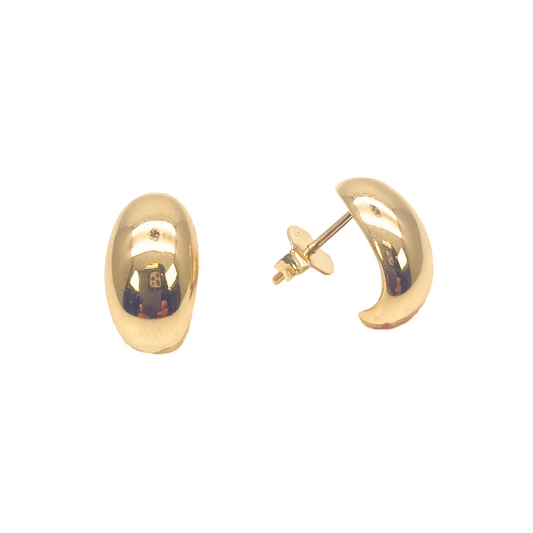 Boucles d'oreilles minimalistes et chics en or jaune 18 carats poli