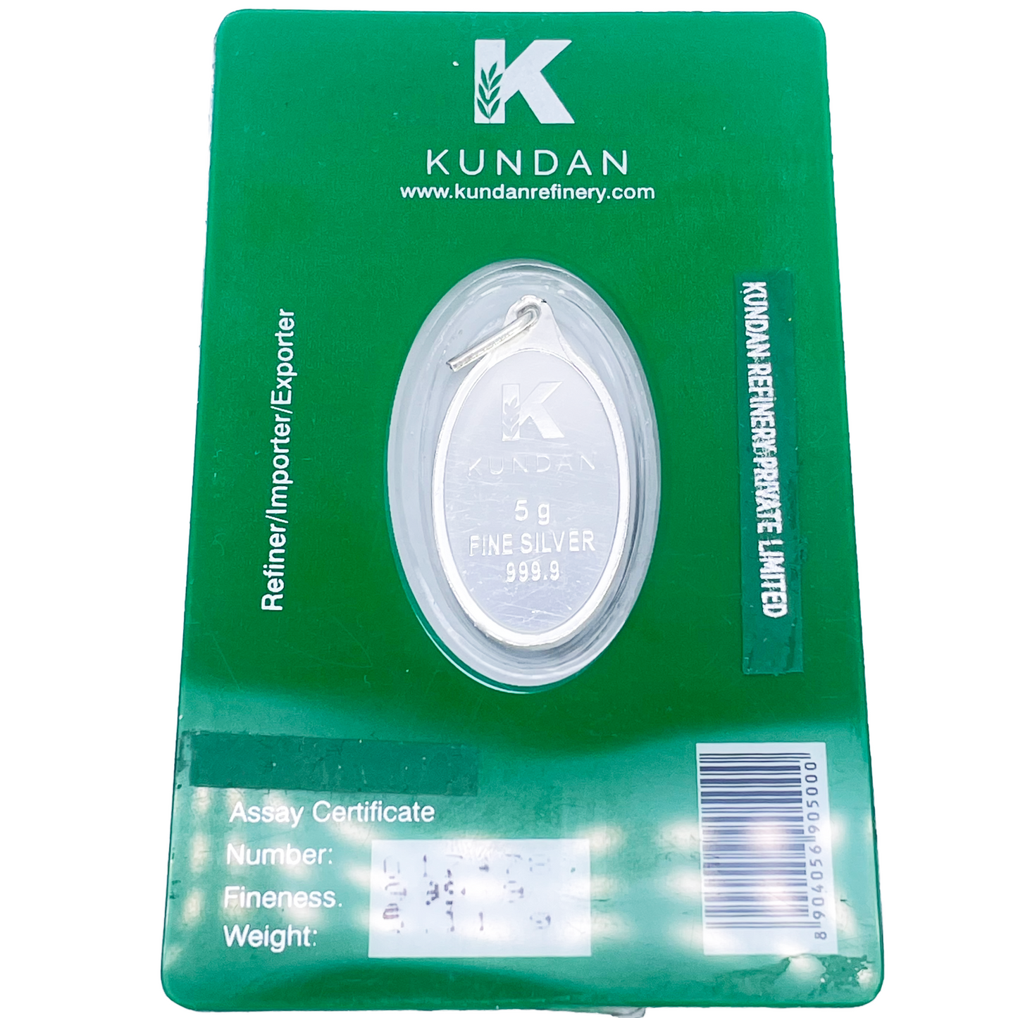 999,9 puur zilver 5 gram groene gekleurde Allah hanger verzegelde verpakking