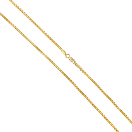 22ct Yellow Gold Solid Fancy Chain Necklace 20 Inches 1.6mm Width