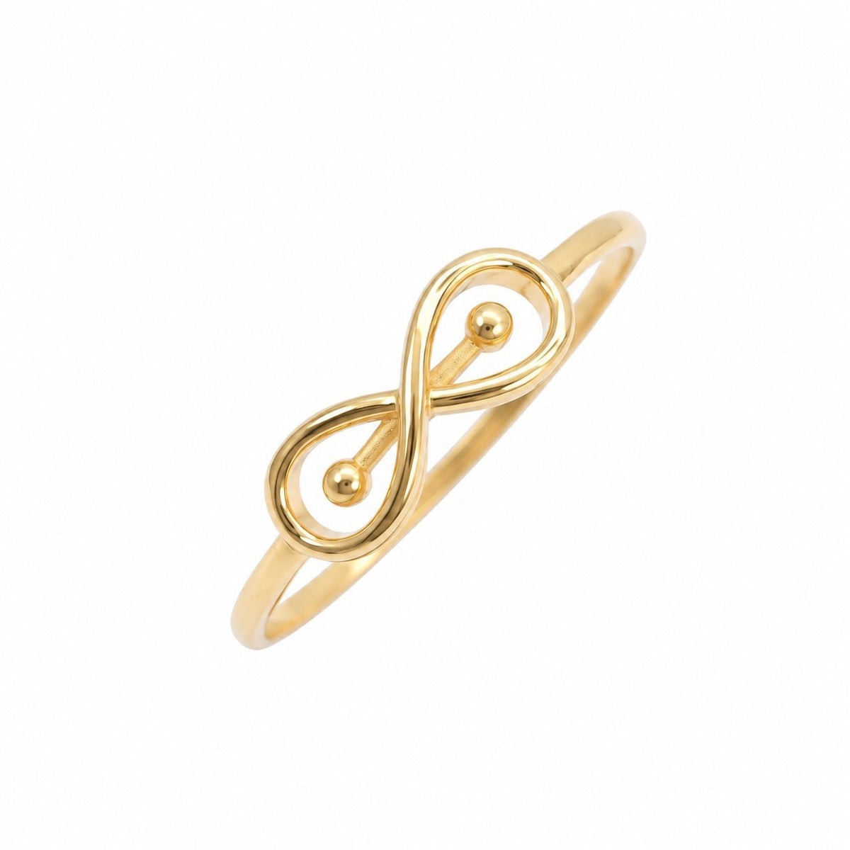 22ct Yellow Gold Infinity Ring Matte & High Polished Finish