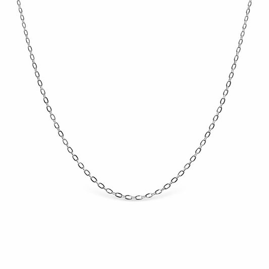 Platina kabel trace schakelketting halsketting 16 inch 0,9 mm breed