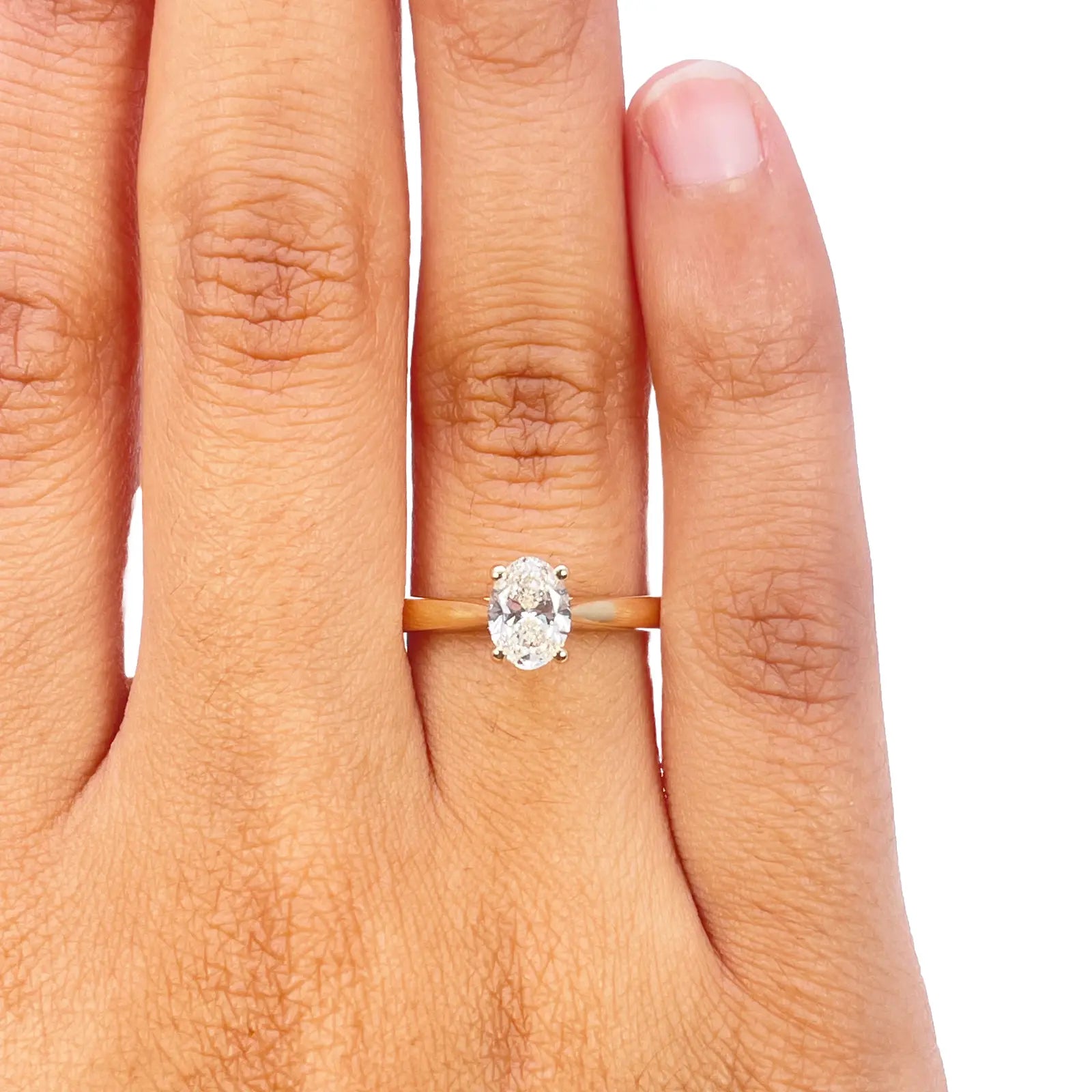 Oval Cut Natural Diamond Solitaire Engagement Ring 0.70ct GIA Certified  Diamond Yellow Gold Ring
