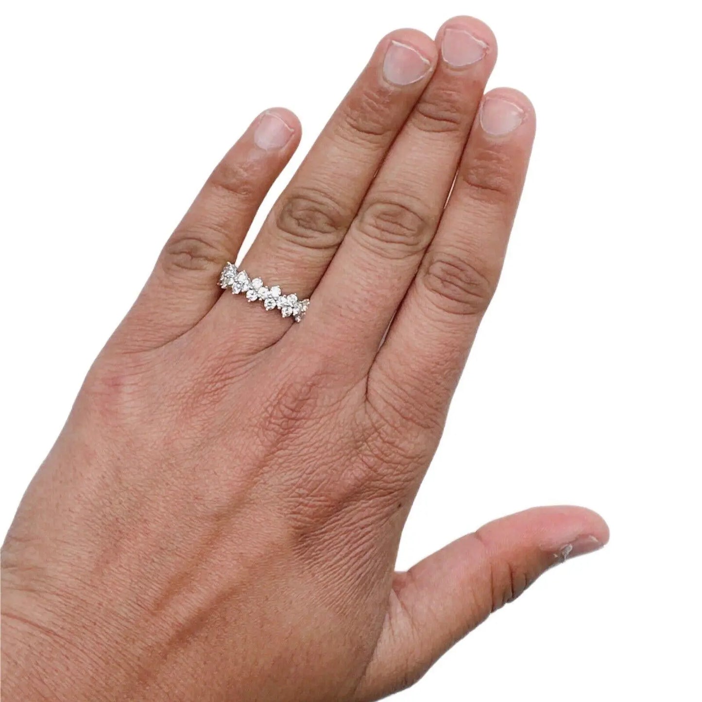 18Carat White Gold Diamond Half Eternity Band 1.02cts 5.8mm¬† Diamond Ring