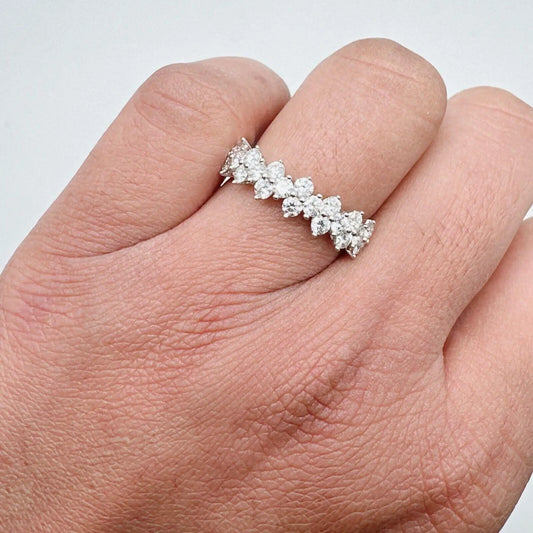 18Carat White Gold Diamond Half Eternity Band 1.02cts 5.8mm¬† Diamond Ring