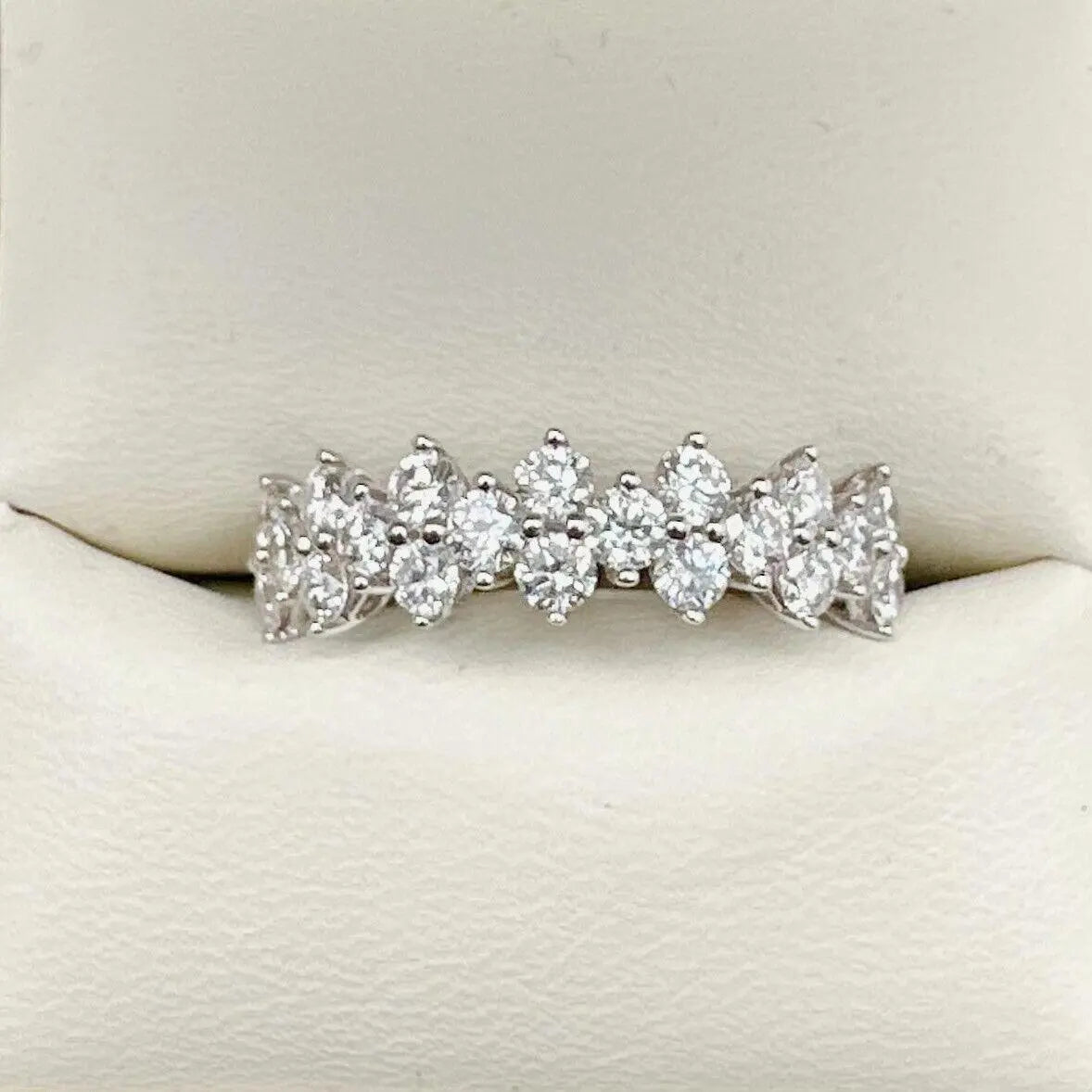 18Carat White Gold Diamond Half Eternity Band 1.02cts 5.8mm¬† Diamond Ring