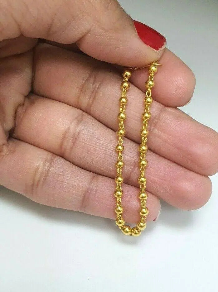 18ct Yellow Gold Baby Bracelet Gold Beads (Maniya / Manka / Nazariya)  Bracelet
