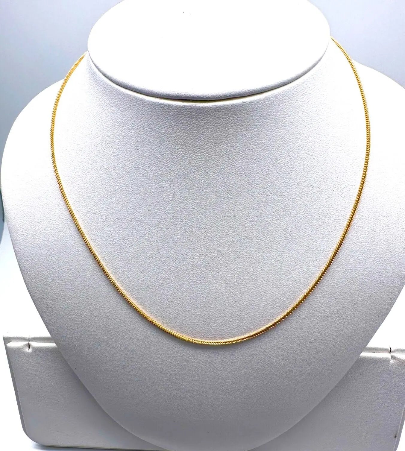 22ct Yellow Gold Mens/Ladies FoxTail Chain Necklace 17 